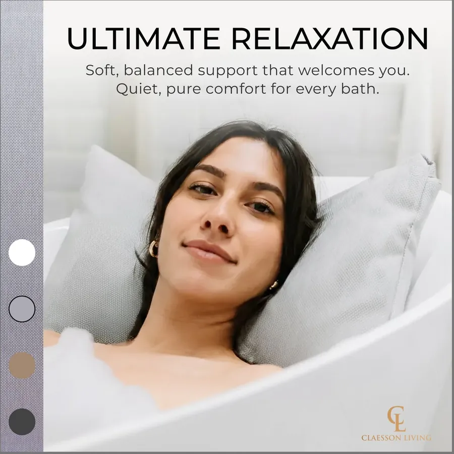 Smiling woman relaxing against the pillow